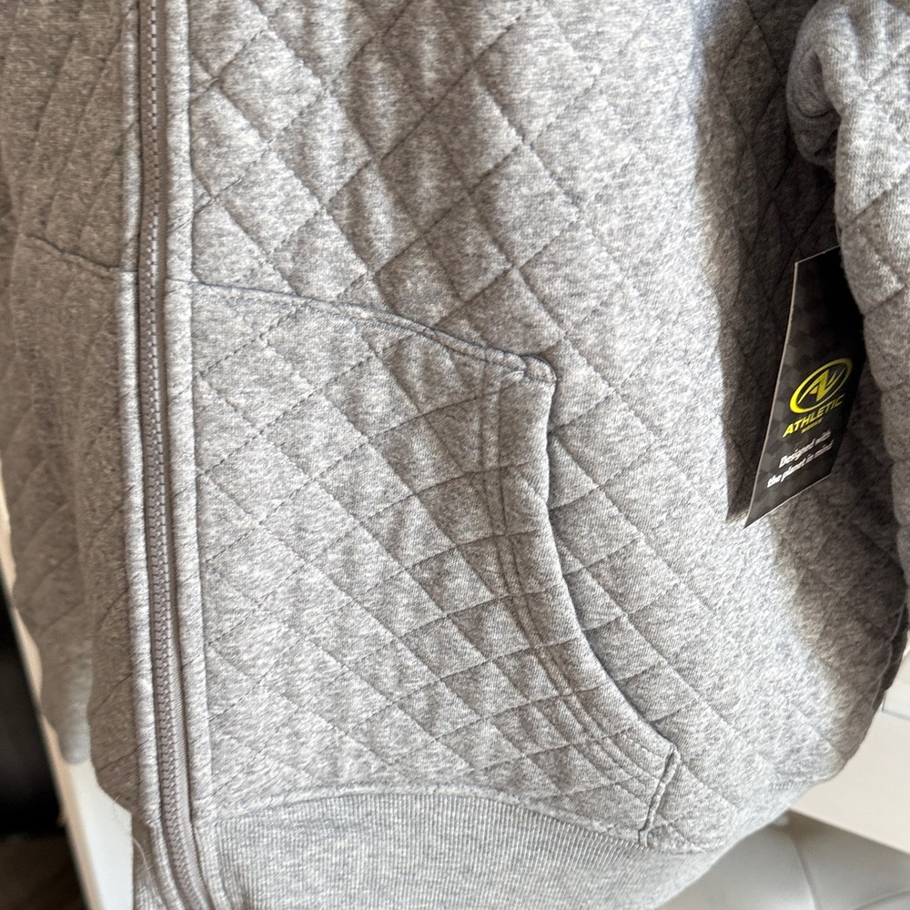 Athletic Works Women's Gray Quilted Zip-Up Jacket NWT - Picture 4 of 10